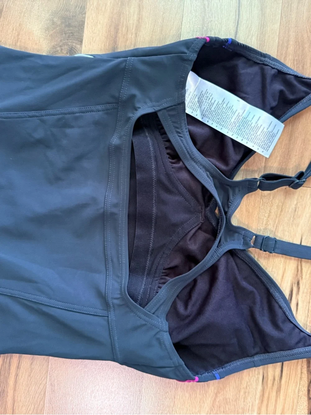 Arena SHAPEWEAR MARINA EYE BACK ONE PIECE Night Grey Bright Blue Rose Size‎ 36